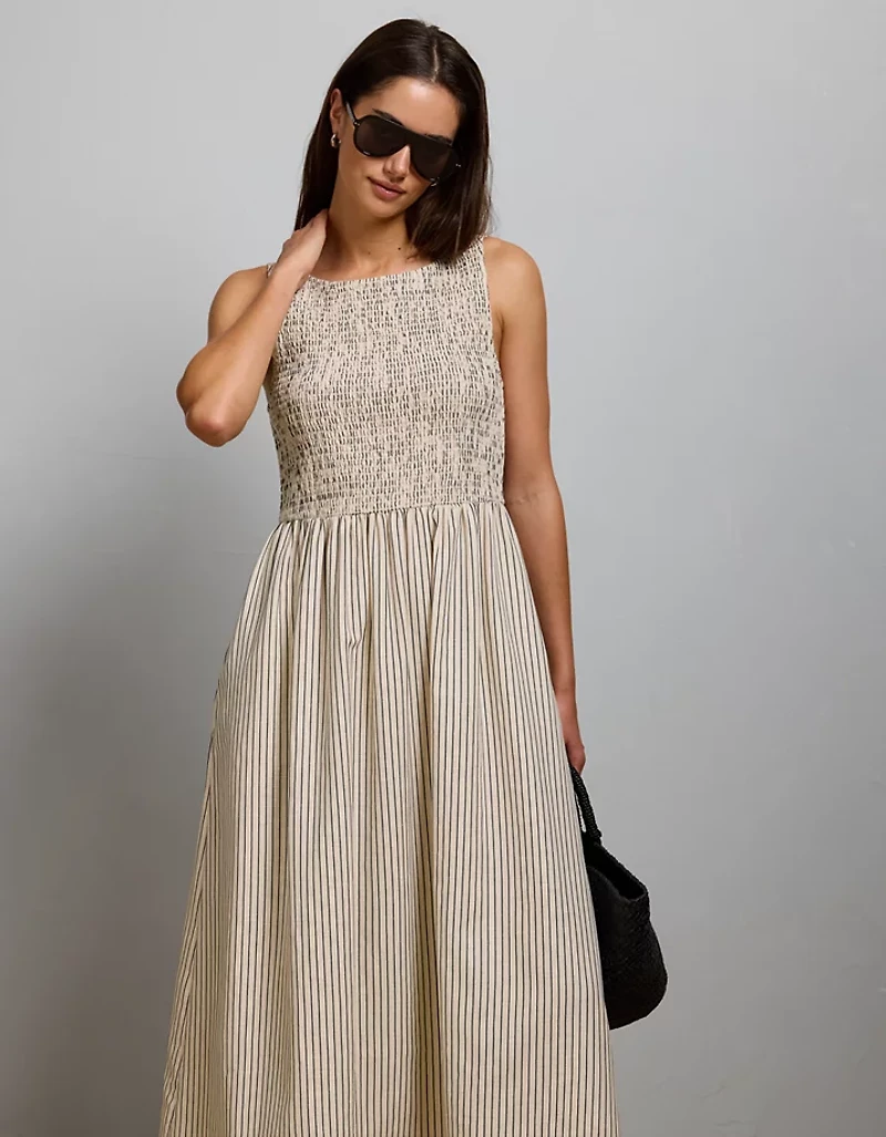 AE77 Smocked Midi Dress