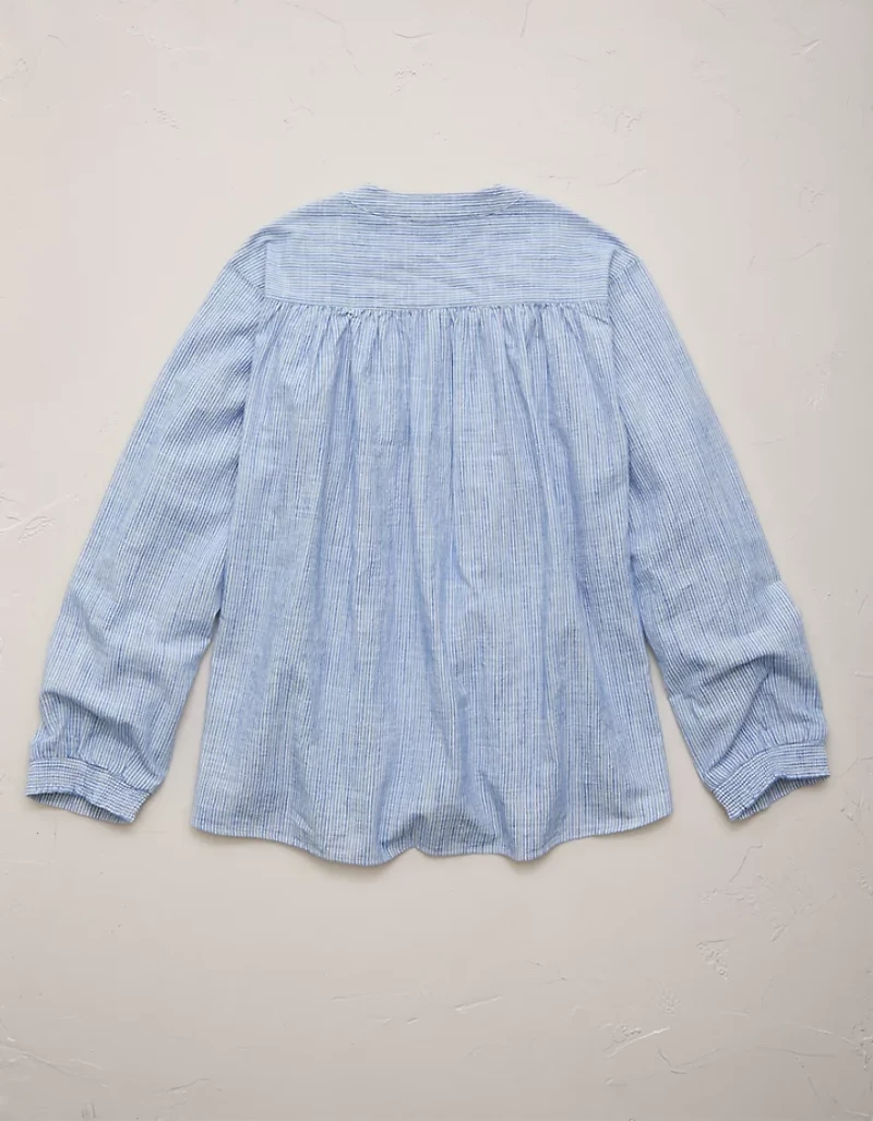 AE77 Split Neck Blouse