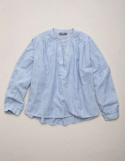 AE77 Split Neck Blouse