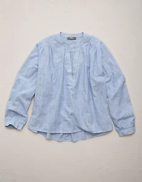 AE77 Split Neck Blouse