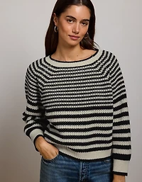 AE77 Striped Sweater