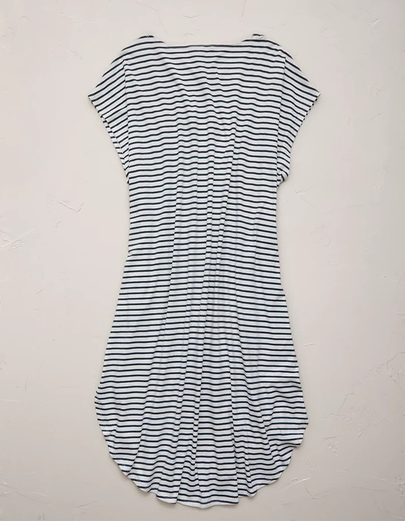 AE77 Cap-Sleeve Everyday T-Shirt Dress