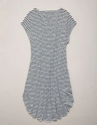 AE77 Cap-Sleeve Everyday T-Shirt Dress