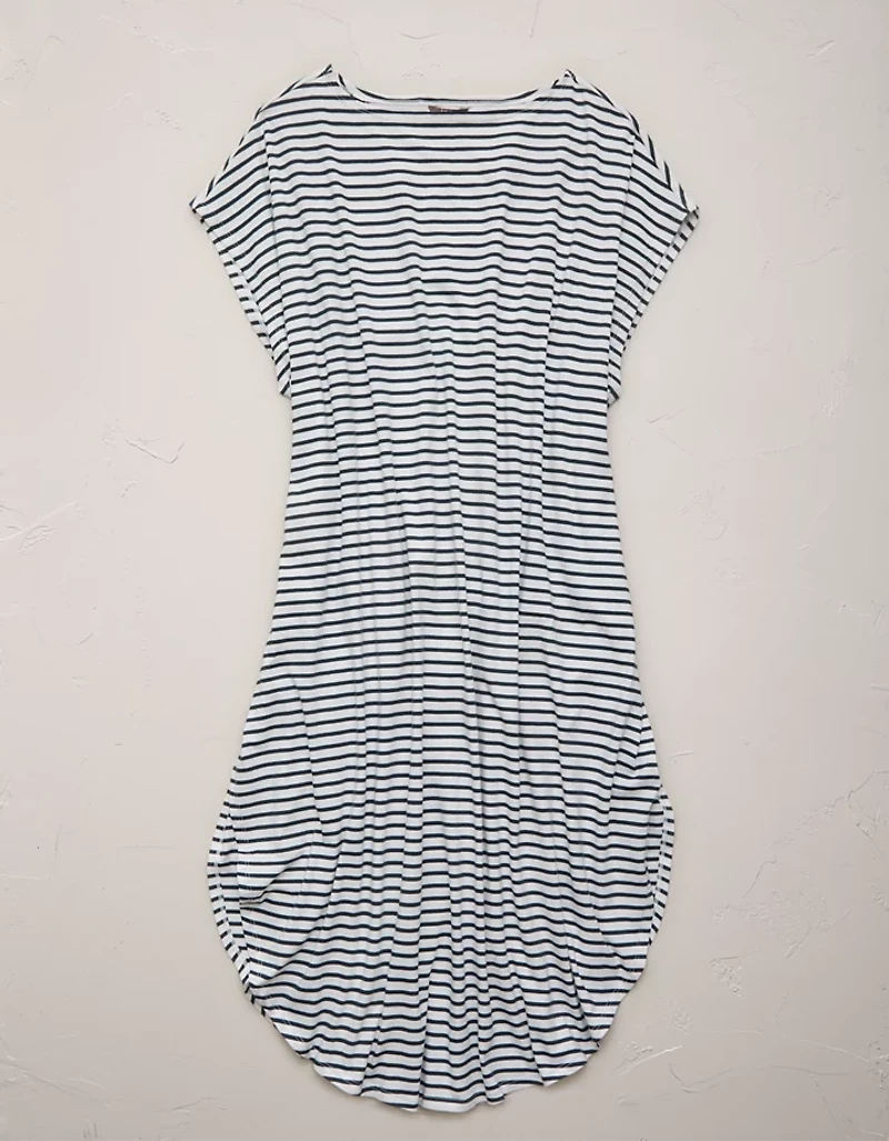 AE77 Cap-Sleeve Everyday T-Shirt Dress