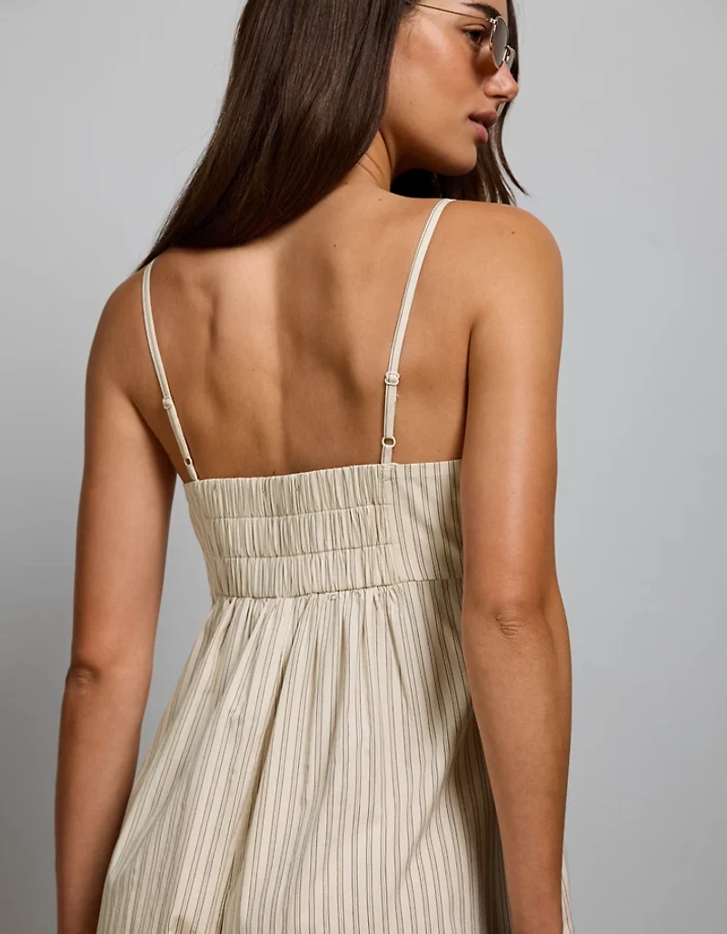 Combinaison-pantalon à jambe évasée bretelles AE77