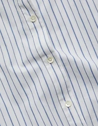 AE77 Cropped Poplin Short-Sleeve Shirt