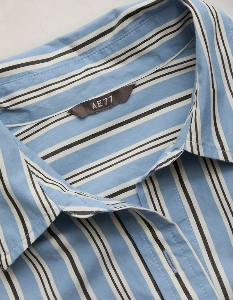 AE77 Premium Oversized Poplin Button-Up Shirt