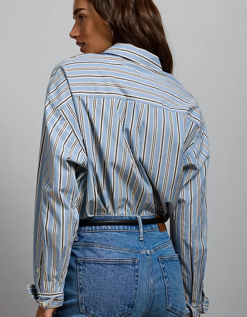 AE77 Premium Oversized Poplin Button-Up Shirt