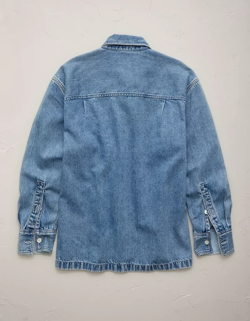 AE77 Perfect Denim Shacket