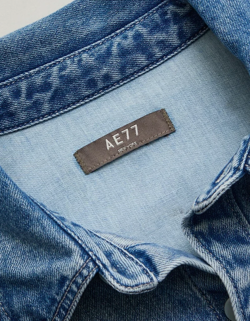 AE77 Perfect Denim Shacket