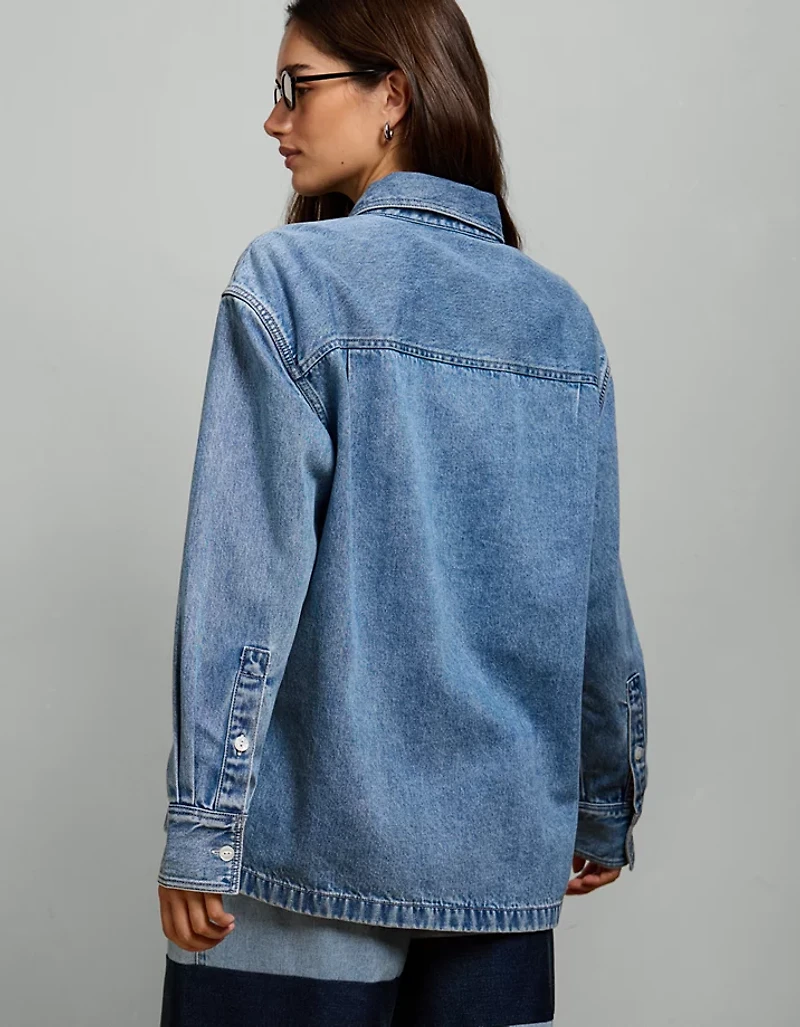 AE77 Perfect Denim Shacket