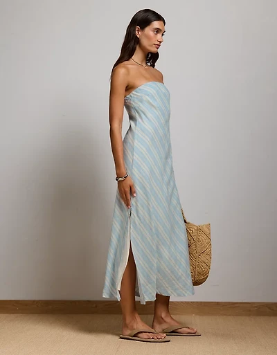 AE77 Linen Tube Dress