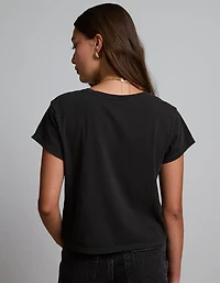 AE77 Premium Boxy Cropped Crewneck T-Shirt