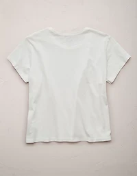 T-shirt droit court à col rond haut de gamme AE77