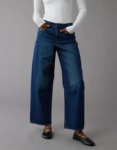 AE Dreamy Drape Strigid Barrel Jean