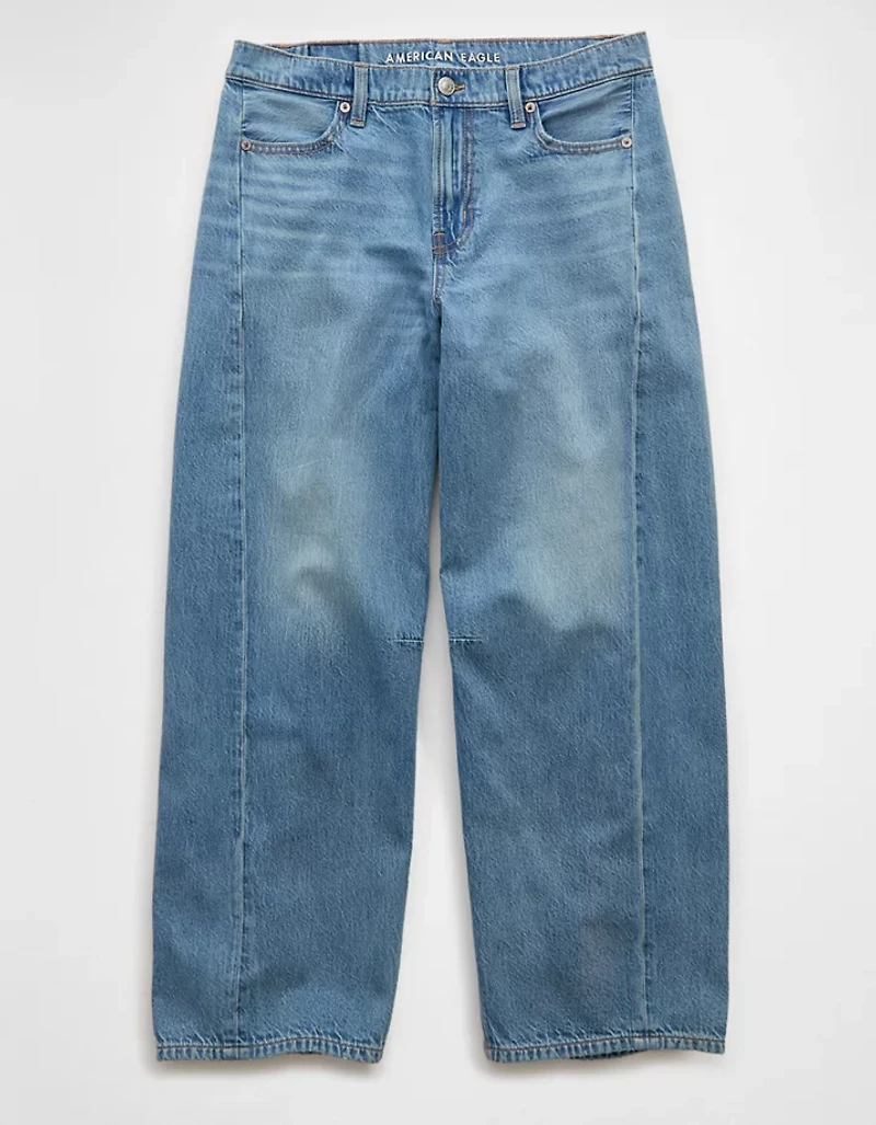 Jean à coupe tonneau Drapé de rêve rigide et extensible AE