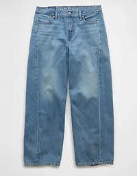 Jean à coupe tonneau Drapé de rêve rigide et extensible AE