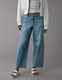 Jean à coupe tonneau Drapé de rêve rigide et extensible AE