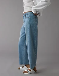 Jean à coupe tonneau Drapé de rêve rigide et extensible AE