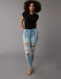 Jegging en rondeur à taille haute déchiré Next Level AE