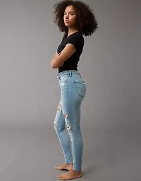 Jegging en rondeur à taille haute déchiré Next Level AE
