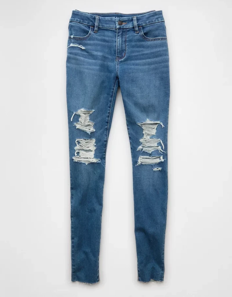 Jegging à taille haute déchiré en rondeur Next Level AE