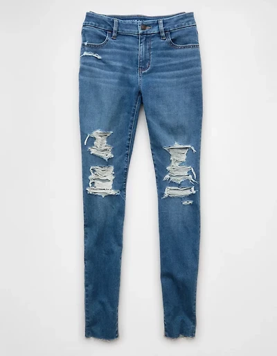 Jegging à taille haute déchiré en rondeur Next Level AE