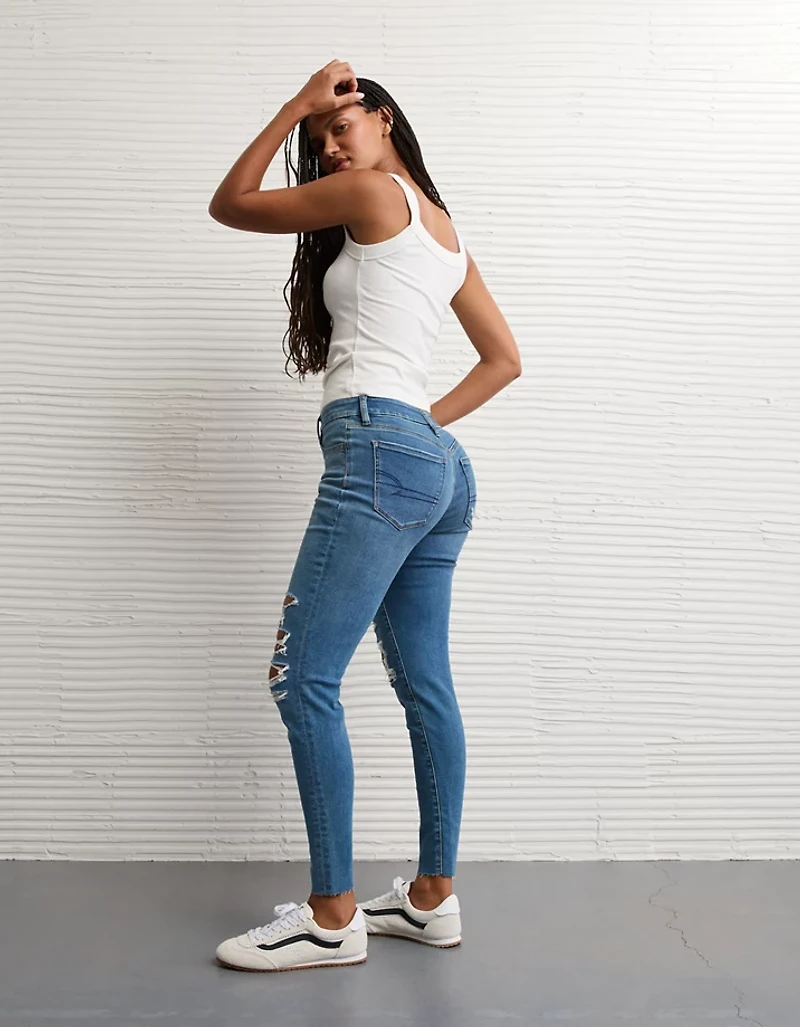AE Next Level Curvy Ripped High-Waisted Jegging