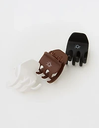 OFFLINE By Aerie Mini Hair Clip 3-Pack