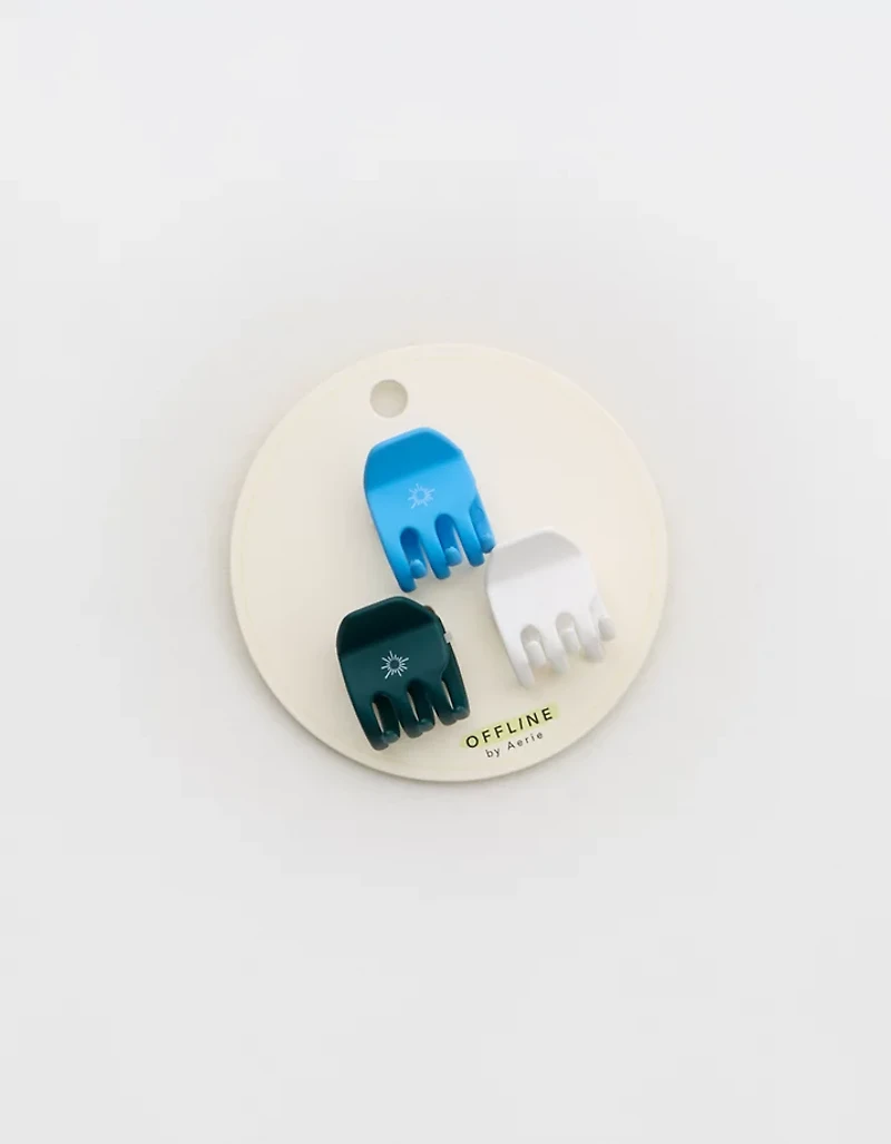 OFFLINE By Aerie Mini Hair Clip 3-Pack
