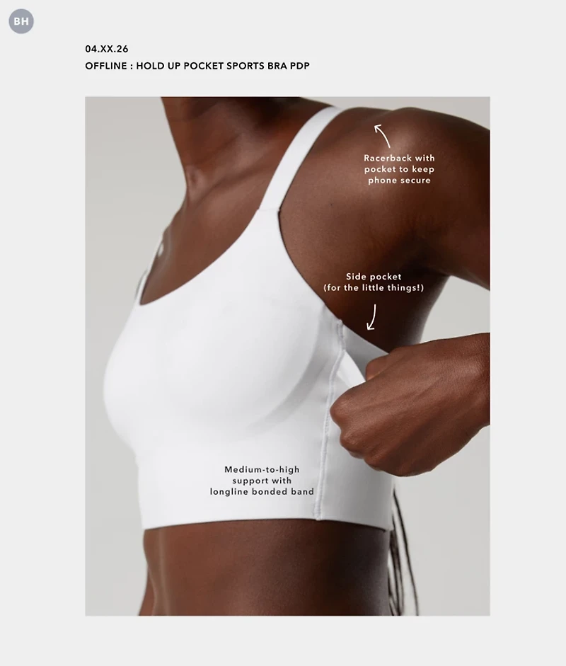 OFFLINE by Aerie Real Me XTRA Hold Up! Pocket Sports Bra