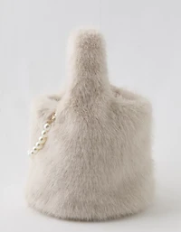 Aerie Faux Fur Pull-Through Pearl Bag
