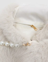 Aerie Faux Fur Pull-Through Pearl Bag