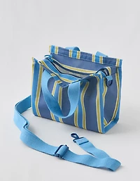 Aerie Mini Striped Mesh Tote Bag