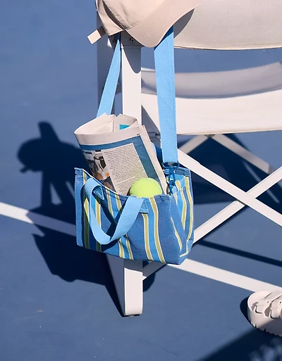 Aerie Mini Striped Mesh Tote Bag