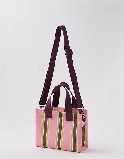 Aerie Mini Striped Mesh Tote Bag