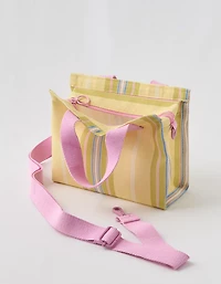Aerie Mini Striped Mesh Tote Bag