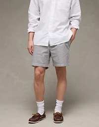 Short Trekker rayé à l’aspect déjà porté de 7 po AE