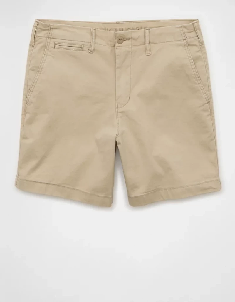 AE 7" Flex Lived-In Khaki Short