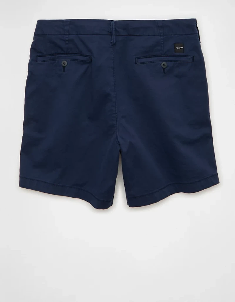 Short kaki en Flex de 7 po à effet déjà porté AE