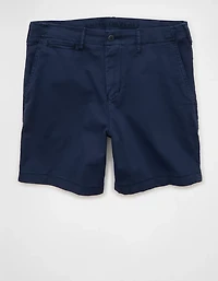 Short kaki en Flex de 7 po à effet déjà porté AE