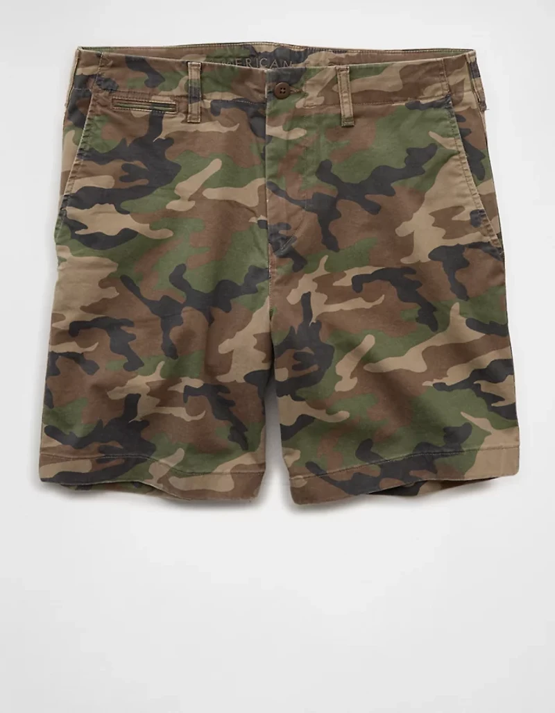 AE 7" Flex Lived-In Khaki Short