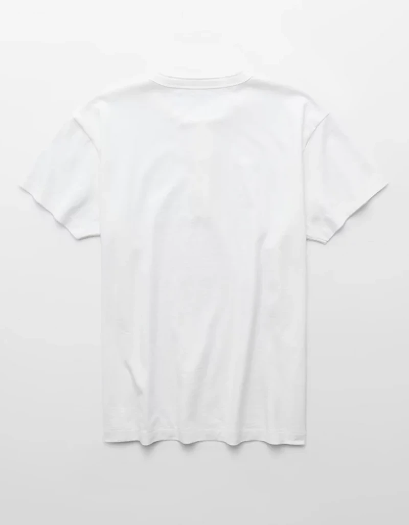 T-shirt rétro de coupe décontractée avec col henley AE