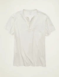 T-shirt rétro de coupe décontractée avec col henley AE