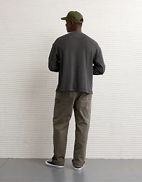 AE Boxy Washed Thermal Henley Shirt