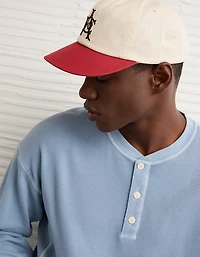Chemise henley thermique délavée à coupe carré AE
