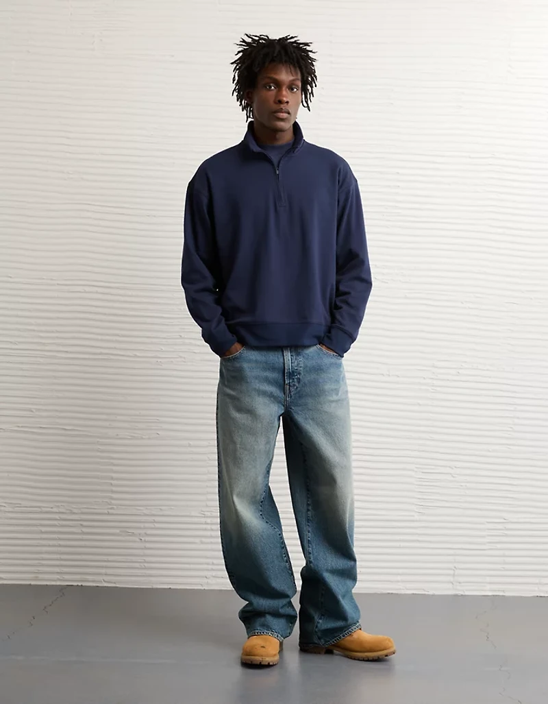 AE 24/7 Boxy Quarter-Zip Sweatshirt