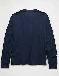 AE Boxy Fit Lightweight Henley T-Shirt