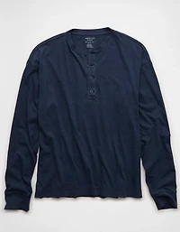 AE Boxy Fit Lightweight Henley T-Shirt