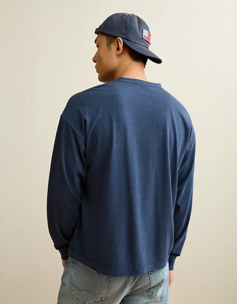 AE Boxy Fit Lightweight Henley T-Shirt